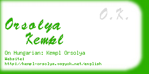 orsolya kempl business card